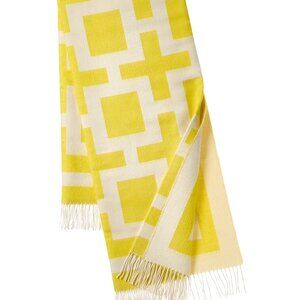 Jonathan Adler Nixon Throw Blanket YELLOW/WHITE - NEW in original pkg!